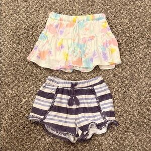 Colorful Kids Shorts and skort Set